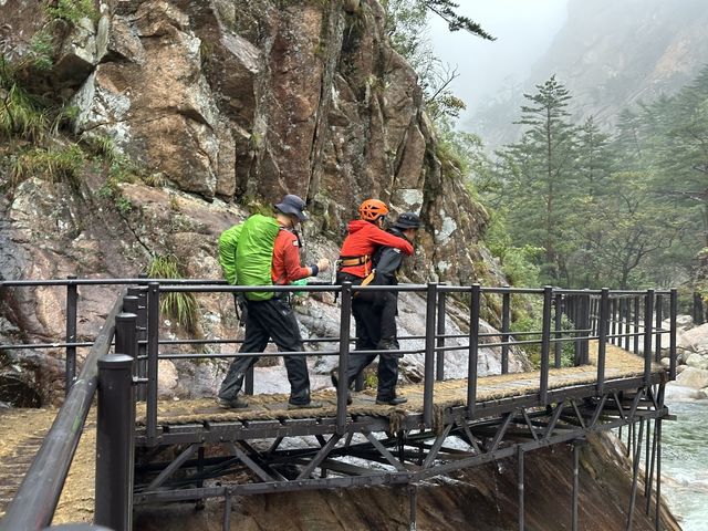 '2인 1조 부상자 업기 구조'