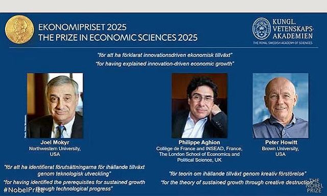 노벨경제학상에 '신기술을 통한 지속가능 성장' 연구 3인