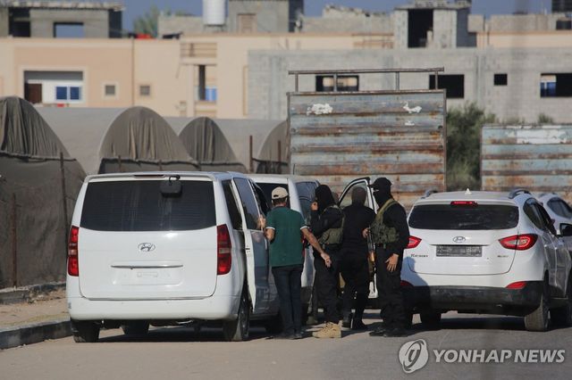 삼엄한 경계 속 이스라엘 인질 석방 절차