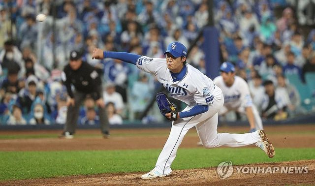 삼성 원태인, 역투