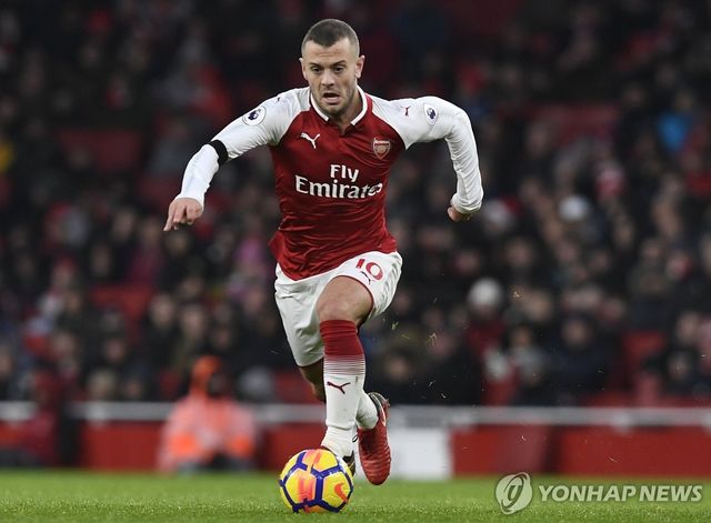 아스널에서 뛰던 잭 윌셔.