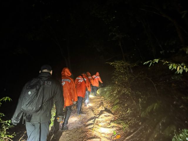 실종 당일 수색 중인 모습