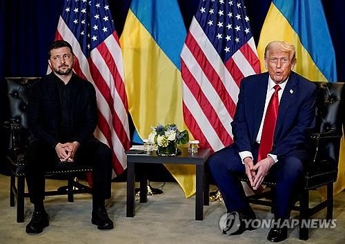 지난달 뉴욕에서 회동한 젤렌스키와 트럼프