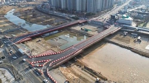 유등교 가설 교량