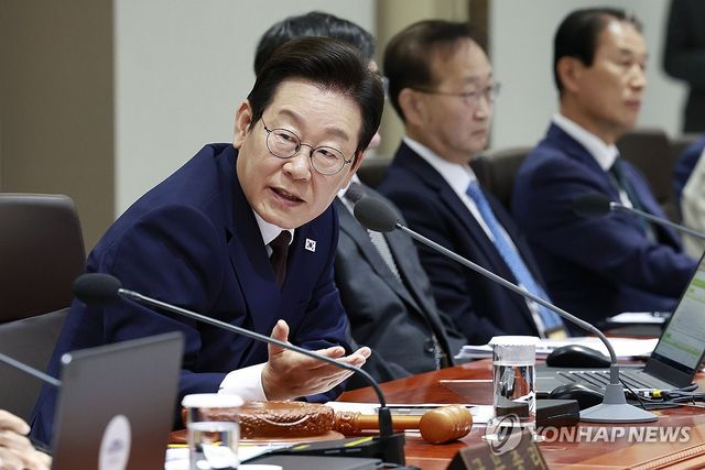 국무회의 발언하는 이재명 대통령