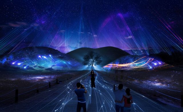 경주 대릉원 미디어아트 전시 연출 이미지