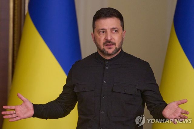 볼로디미르 젤렌스키 우크라이나 대통령 [AP 연합뉴스 자료사진. 재판매 및 DB 금지]