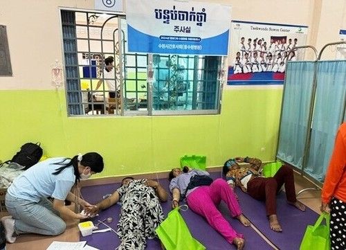 작년 파견된 수원시 봉사단 활동 모습