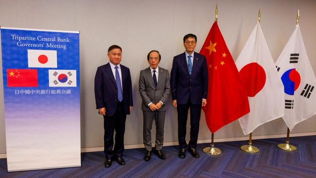 이창용 한은총재, 중·일 중앙은행 총재와 경제동향 논의