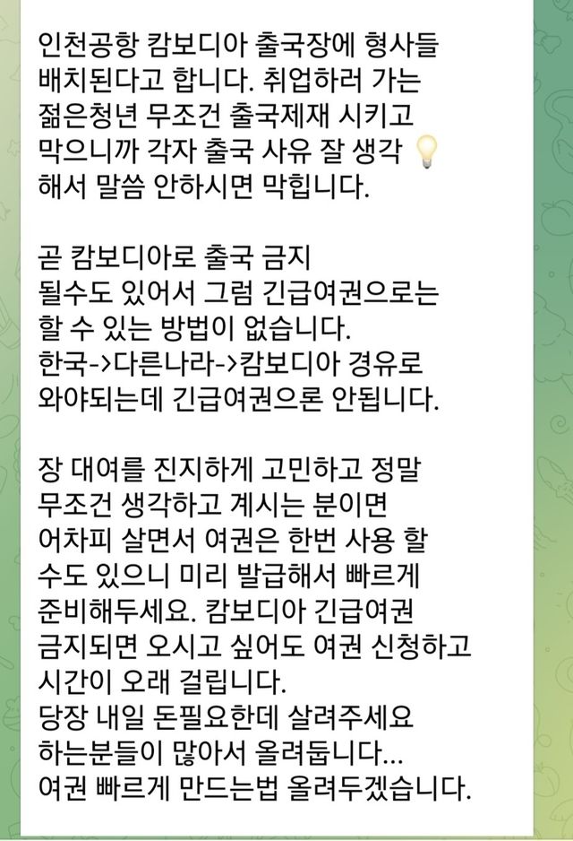 텔레그램 공지