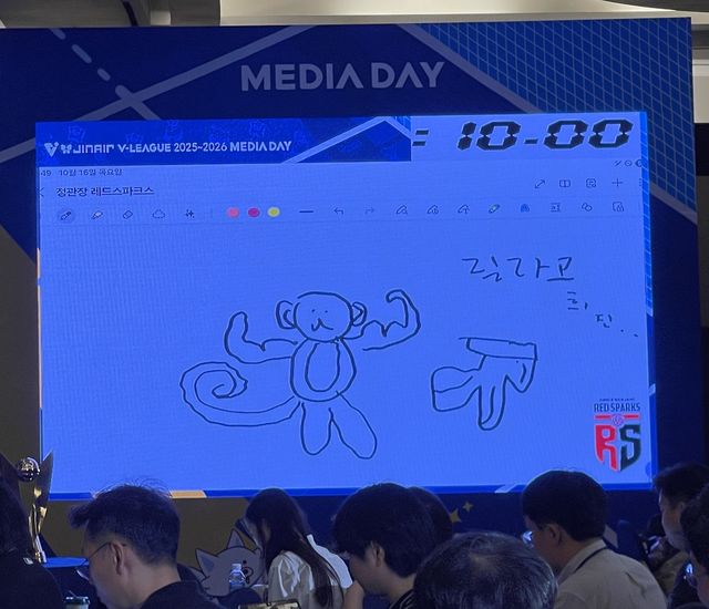 정관장 고희진 감독을 그린 고릴라