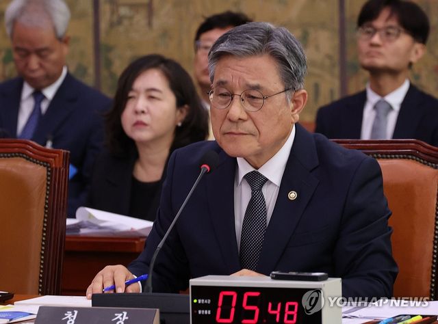 국감 질의 듣는 허민 국가유산청장