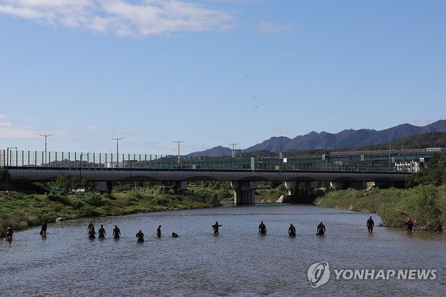 중랑천 실종 중학생 수색 작업