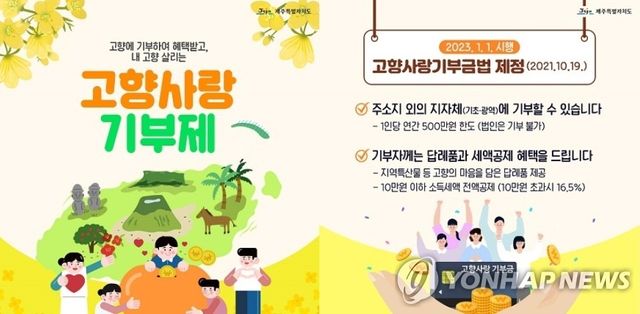 고향사랑기부제 홍보 포스터