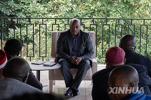 지난 5월 29일(현지시간) 민주콩고 동부 고마를 방문한 조셉 카빌라 전 대통령