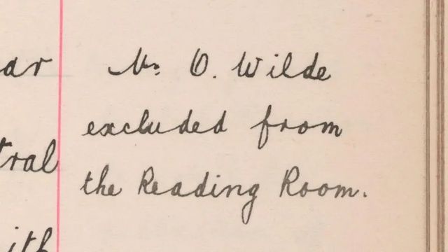 오스카 와일드의 영국도서관 열람실 출입금지 조치 기록