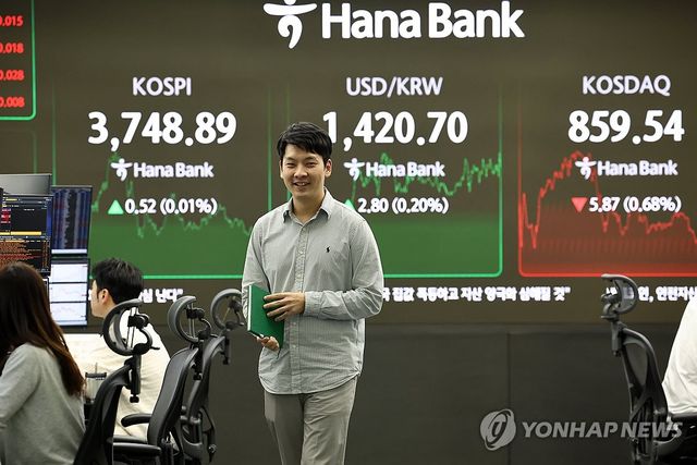코스피 0.52p(0.01%) 오른 3,748.89 장 종료
