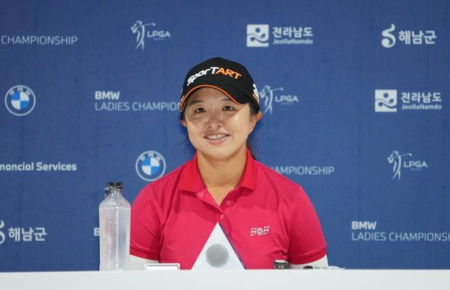 인터뷰하는 김세영