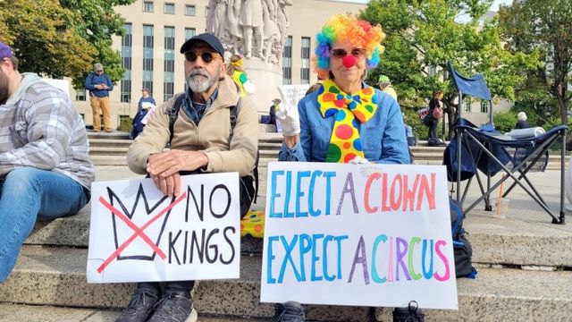 미국 워싱턴DC의 '노 킹스' 시위