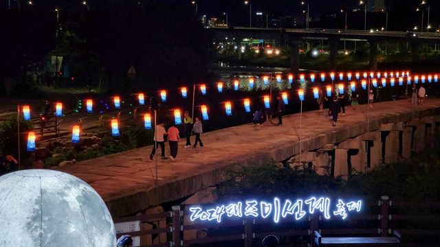 살곶이다리(지난해 테조 이성계 축제)