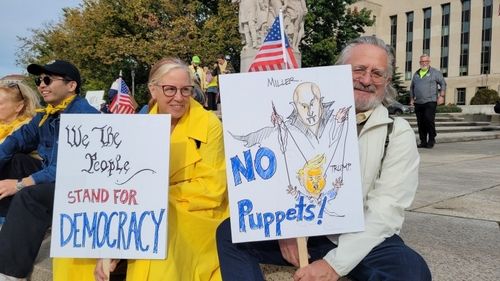 미국 워싱턴DC의 '노 킹스' 시위