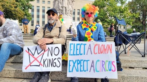 미국 워싱턴DC의 '노 킹스' 시위