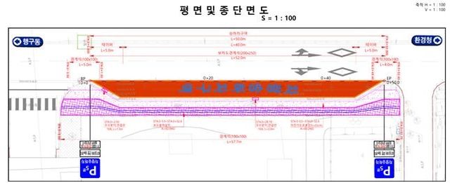 승하차 구역 도면 ▲ 원주여자고등학교 앞