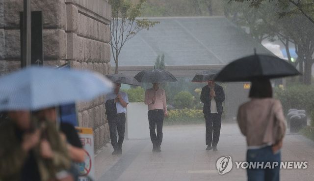 세차게 내리는 가을비