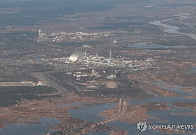 체르노빌 원자력 발전소 항공 사진 모습