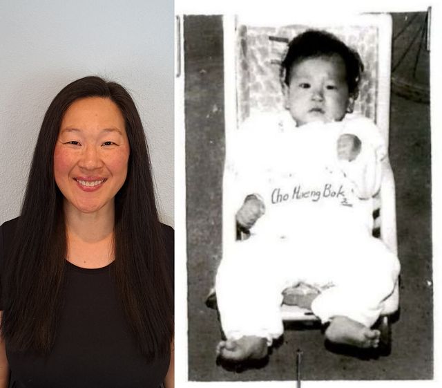 미국으로 입양된 킴벌리 마리 코르데스씨의 현재(왼쪽)와 과거 모습