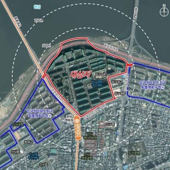 압구정 3구역 위치도