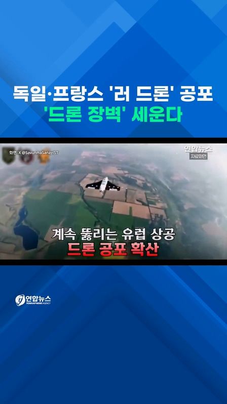 [쇼츠] 독일·프랑스도 '러 드론' 공포…'드론 장벽' 세운다 - 2