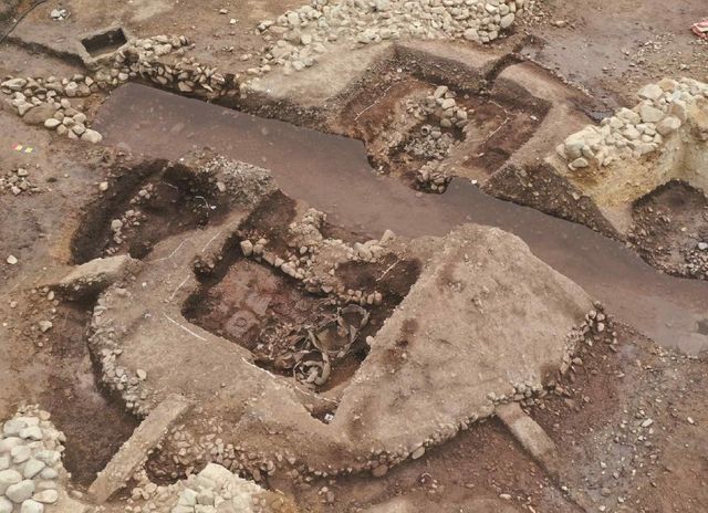 경주 황남동 1호 목곽묘 모습 