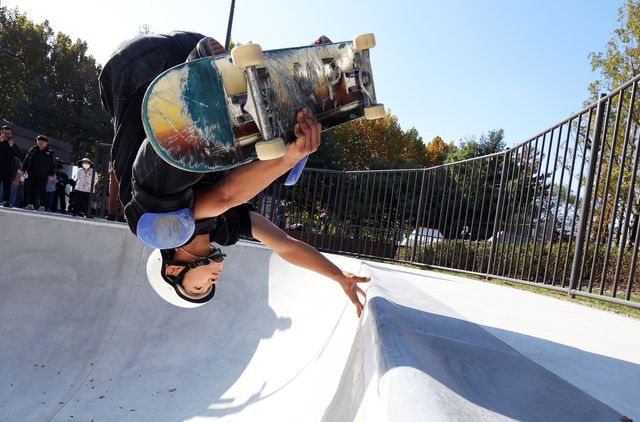 노원X-TOP에서 시연하는 선수