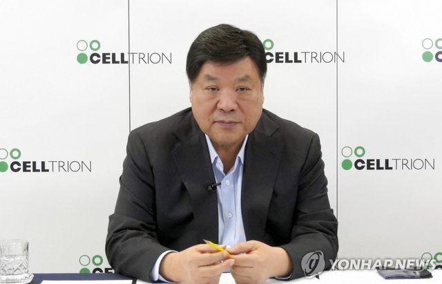 온라인 간담회 하는 서정진 셀트리온그룹 회장