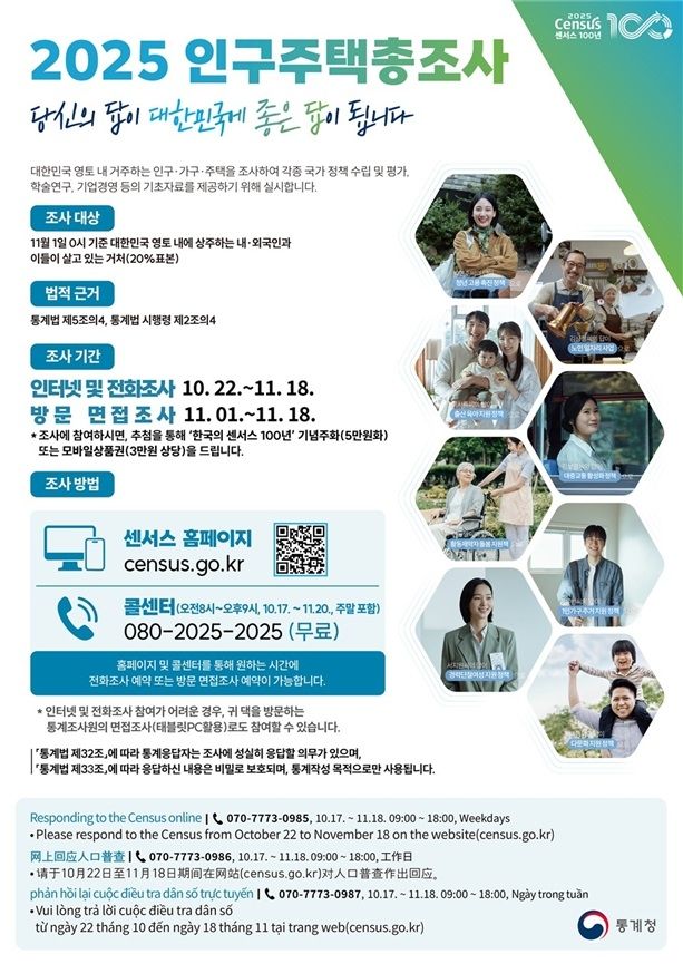 2025 인구주택총조사 안내 포스터