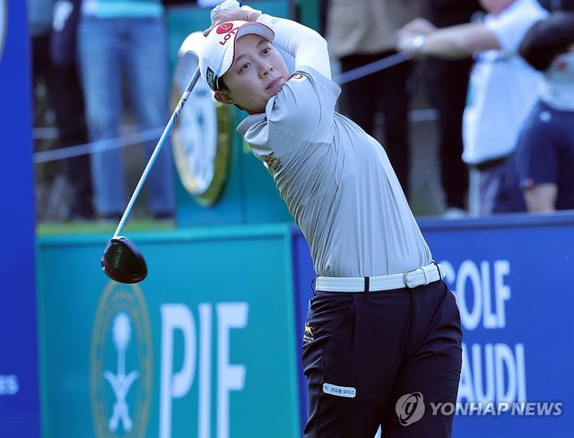 5월 뉴코리아CC에서 열린 LET 아람코 챔피언십 때 김효주의 경기 모습