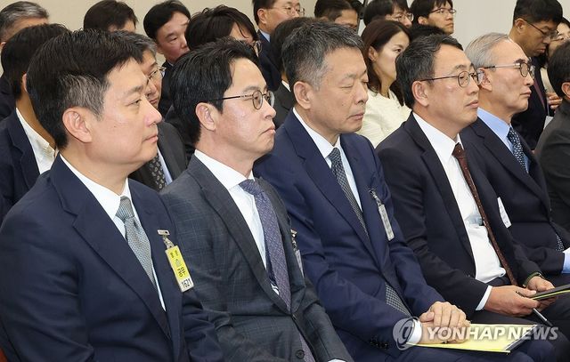 국감 증인석에 앉은 해킹사태 관련 기업 대표들