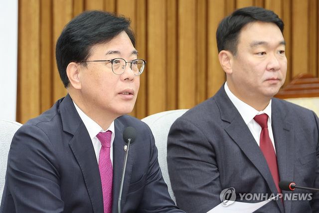 발언하는 국민의힘 송언석 원내대표