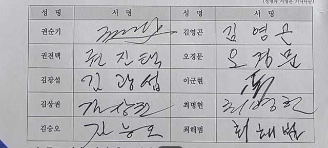 보수·중도 경남교육감 후보자, 단일화 확약서 서명