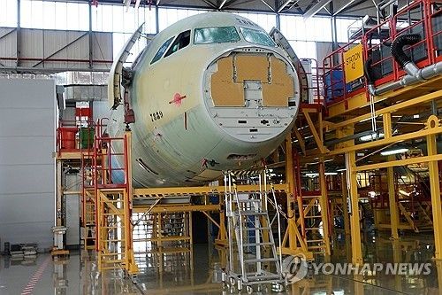 중국 톈진의 에어버스 공장
