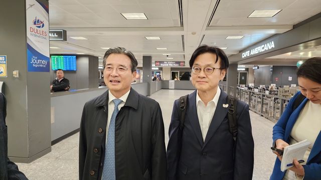 미국 방문한 김용범 정책실장(왼쪽)과 김정관 산업통상자원부 장관