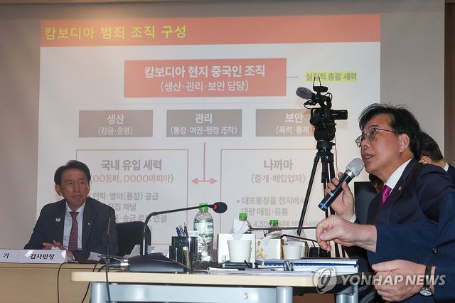 캄보디아 범죄조직 관련 질의하는 송언석 원내대표