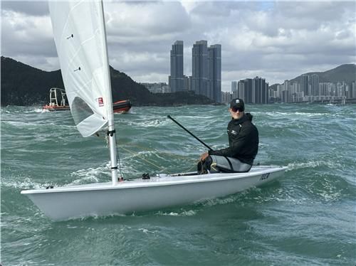 전국체전 경기 준비하는 하지민