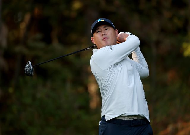 김시우의 제네시스 챔피언십 1라운드 경기 모습