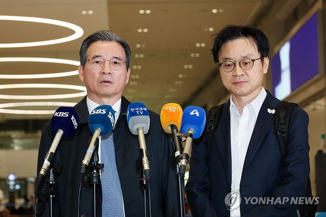 김용범·김정관, 관세협상 마치고 귀국