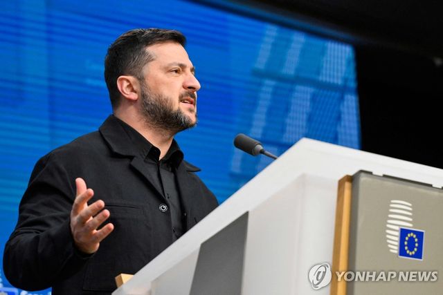 EU 정상회의 참석한 젤렌스키