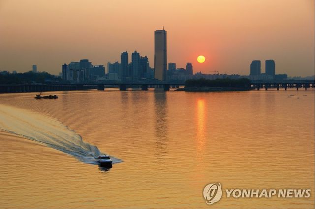 여의도 노들섬 노을