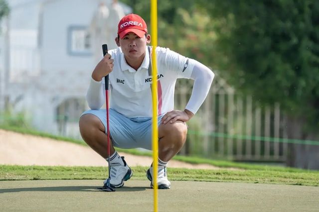 안성현의 아시아퍼시픽 아마추어 챔피언십 경기 모습