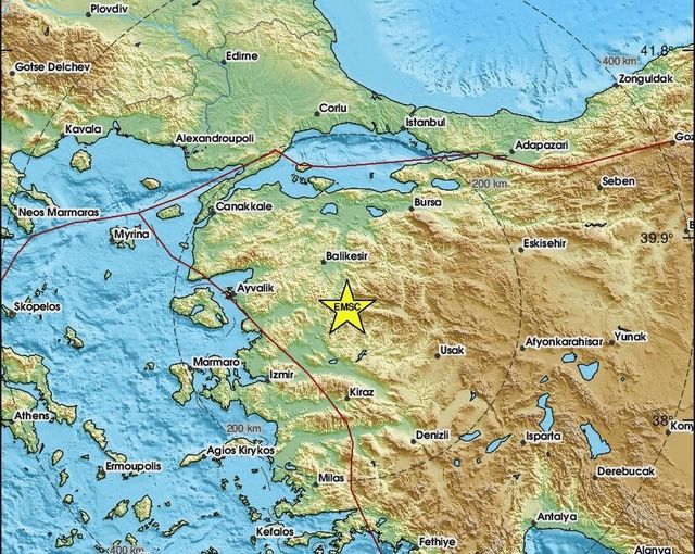 튀르키예 서부 발르케시르 부근 규모 6.1 지진